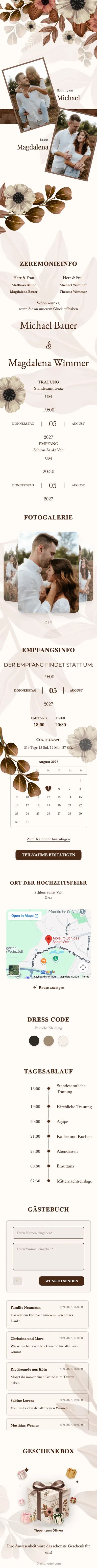 Boho Floral - Braun