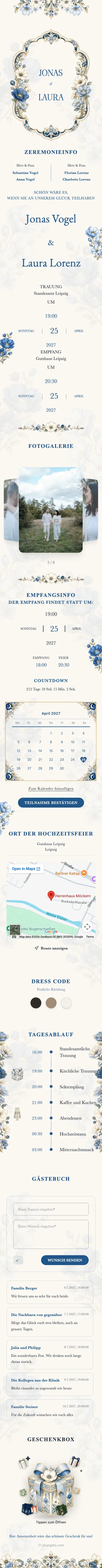 Crystal Floral - Blau