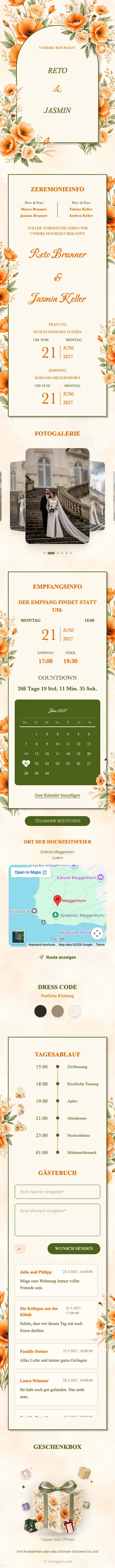 Trockenblumen - Orange