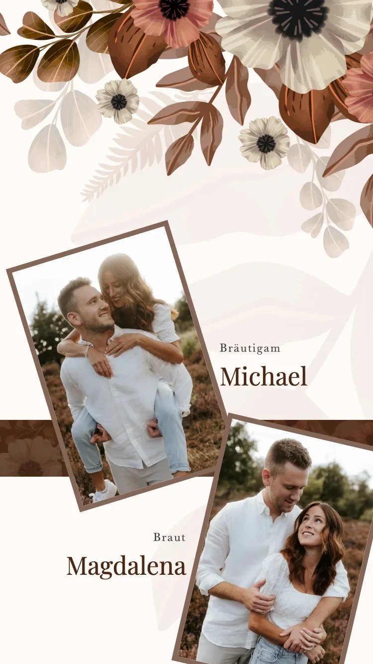 Boho Floral - Braun