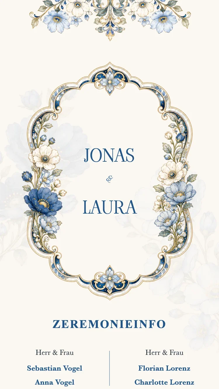 Crystal Floral - Blau