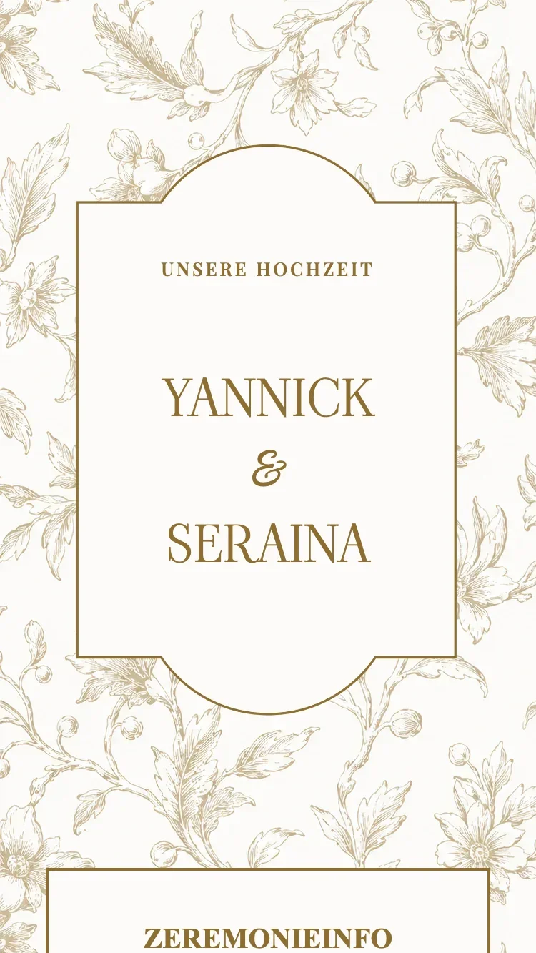 Porzellan - Braun - Vorlage für Online-Hochzeitseinladungen