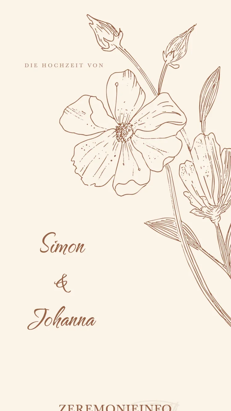 Silk Flora - Braun - Vorlage für Online-Hochzeitseinladungen