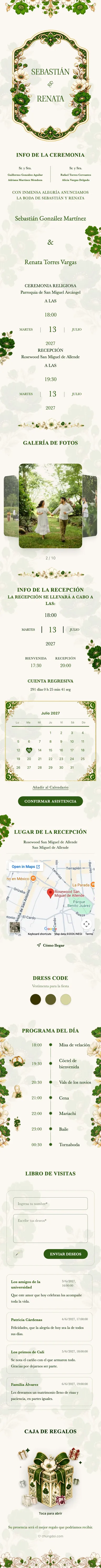 Crystal Floral - Verde