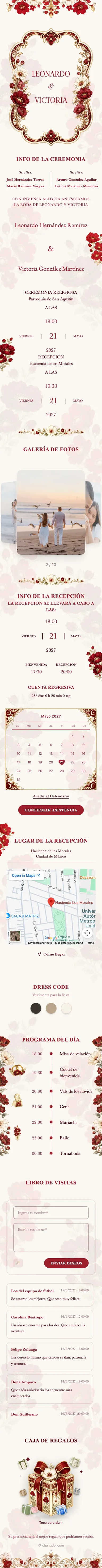 Crystal Floral - Rojo