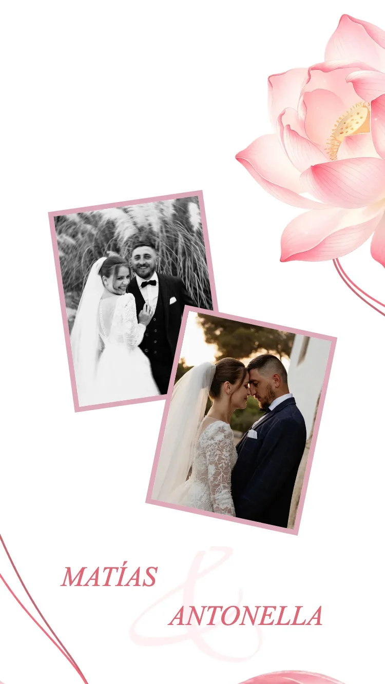 Cinta de Seda - Rosa - Plantilla de Invitación de Boda Online
