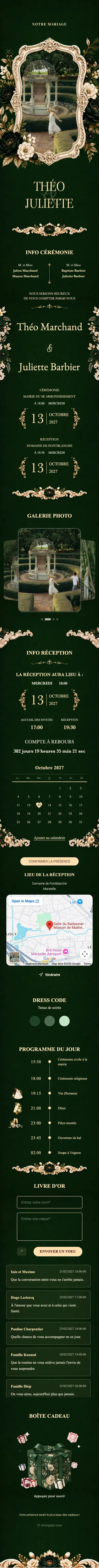 Baroque II - Vert Sombre
