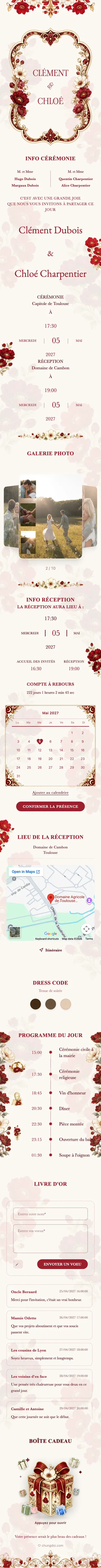 Crystal Floral - Rouge
