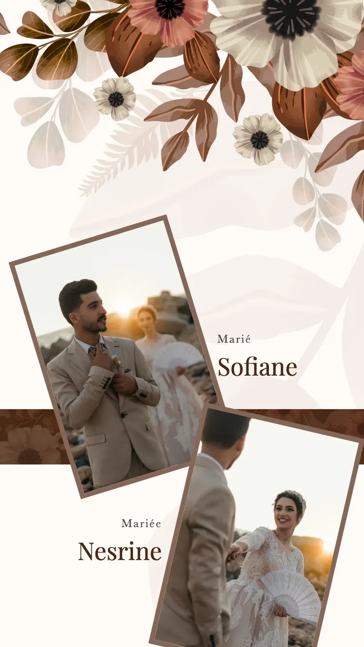 Boho Floral - Marron