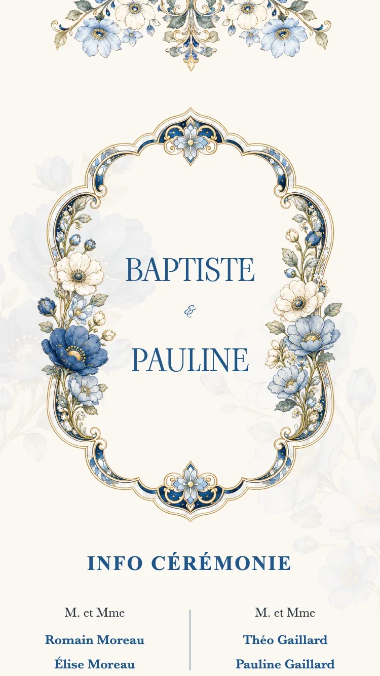 Crystal Floral - Bleu