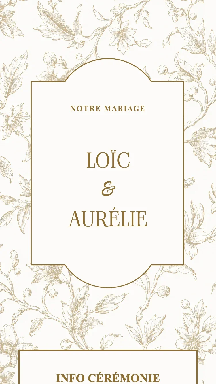 Porcelaine - Brun - Modele de faire-part de mariage en ligne