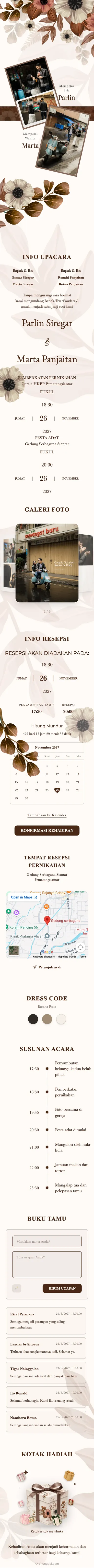 Boho Floral - Cokelat