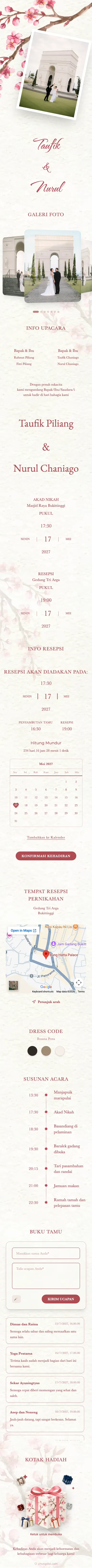 Cherry Blossom - Merah Muda