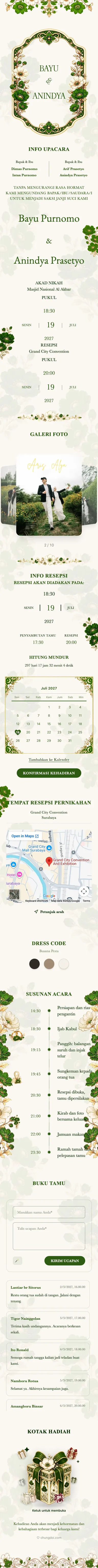 Crystal Floral - Hijau