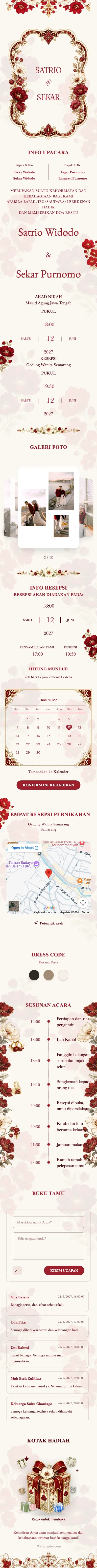 Crystal Floral - Merah
