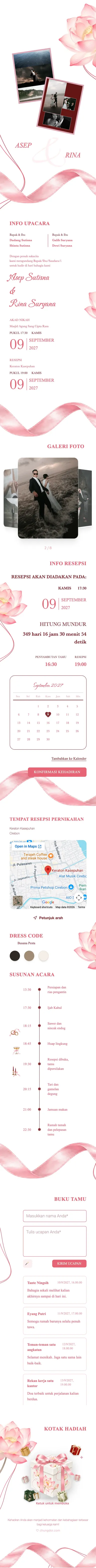 Pita Sutra - Merah Muda