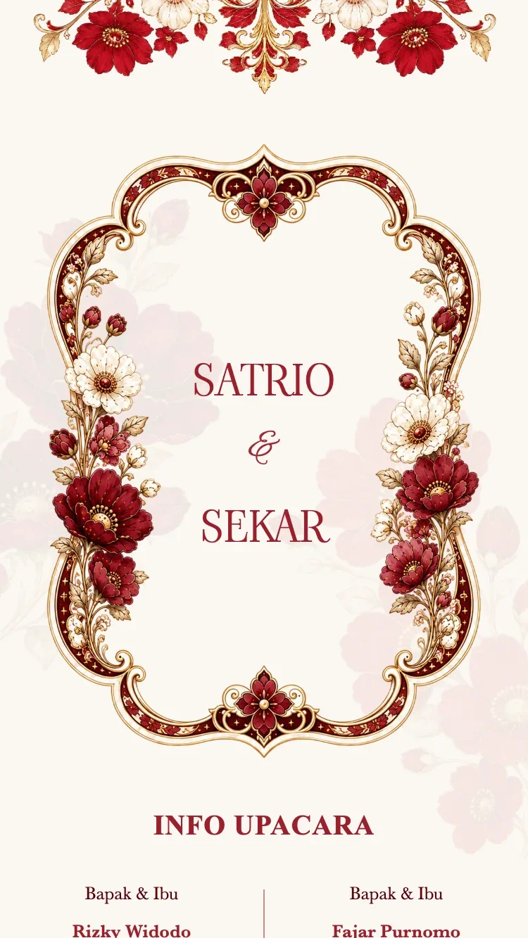 Crystal Floral - Merah
