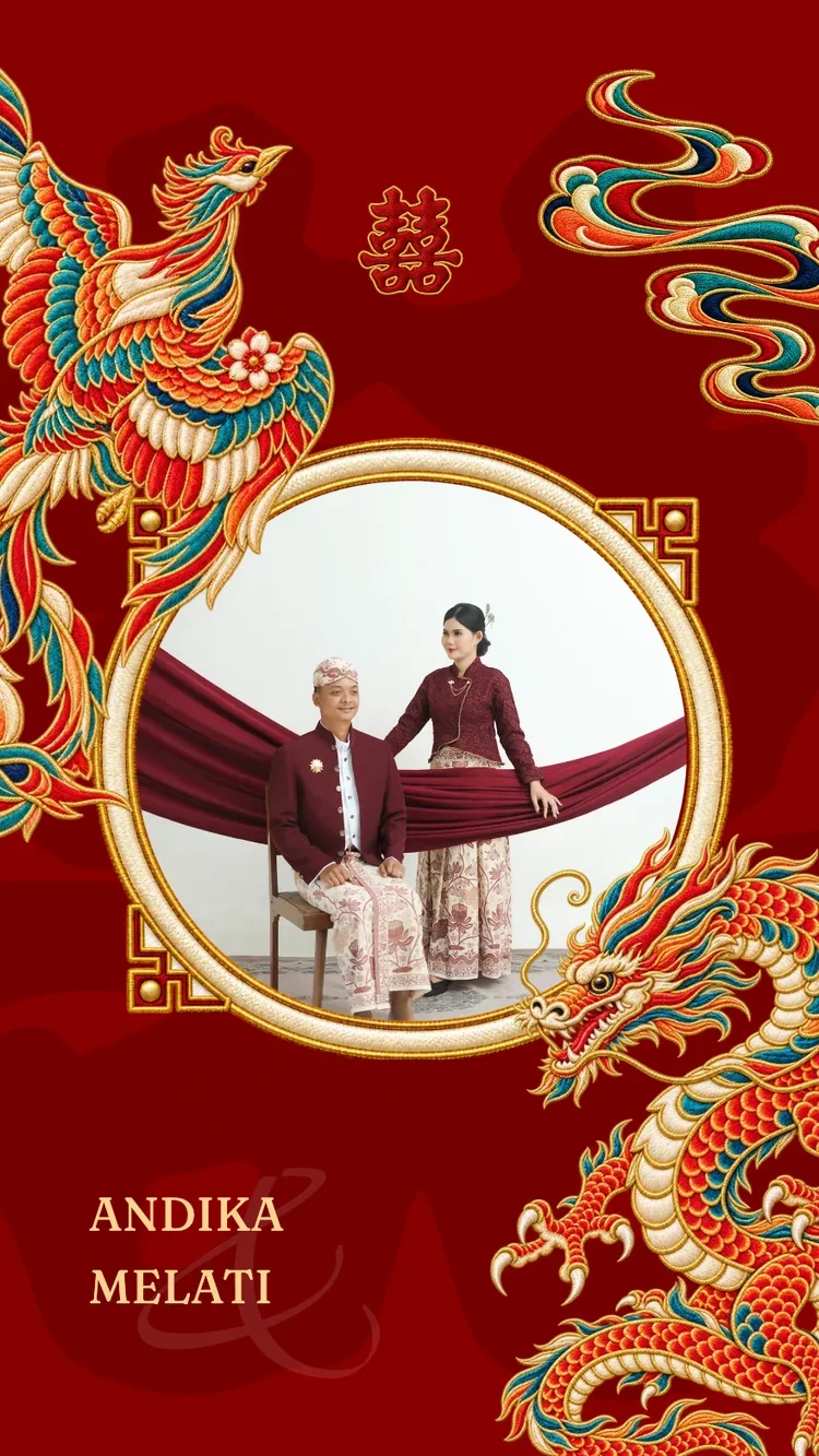 Dragon Phoenix V4 - Merah - Template Undangan Pernikahan Online