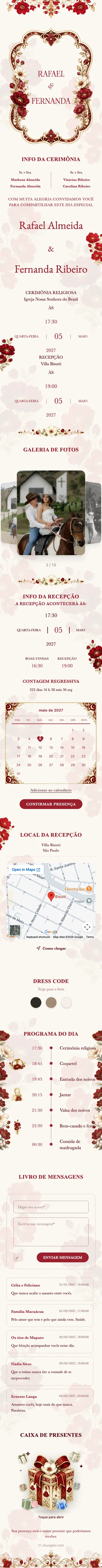 Crystal Floral - Vermelho