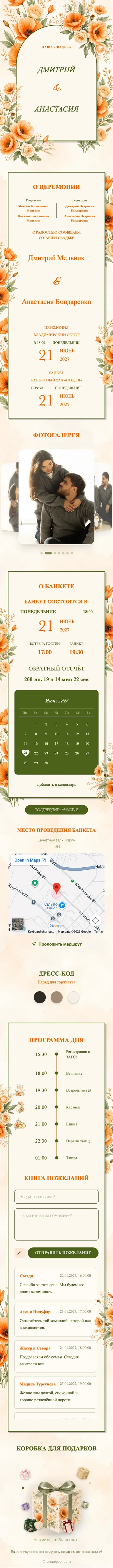Сухоцветы - Оранжевый