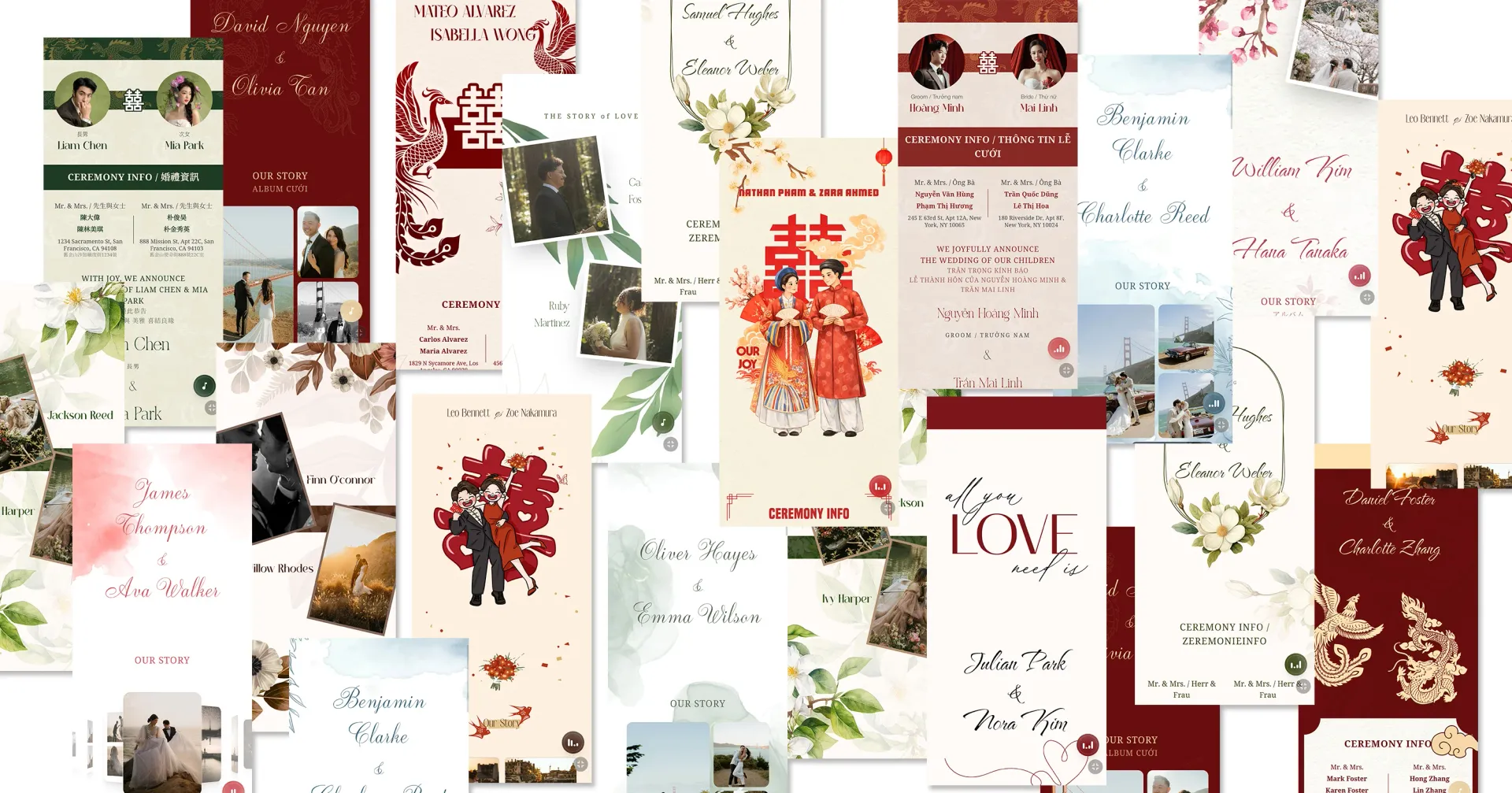 Tạo Thiệp Online wedding invitation templates