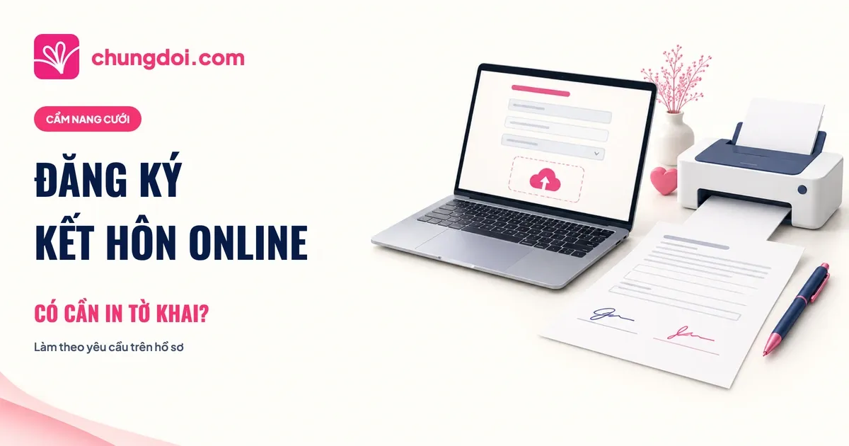 Đăng ký kết hôn online: có cần in tờ khai?