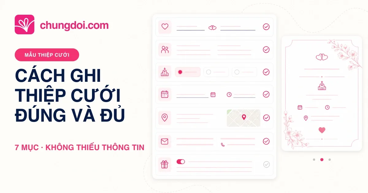 Cách ghi thiệp cưới đúng và đủ