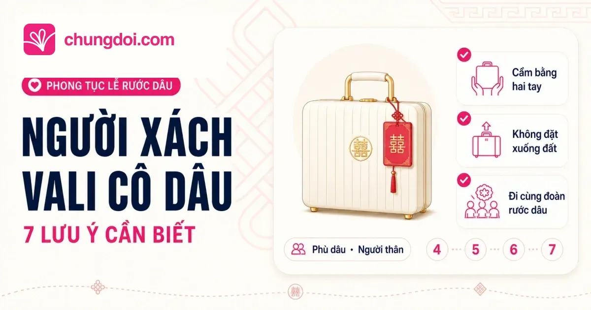 Người Xách Vali Cô Dâu: 7 Lưu Ý Cần Biết
