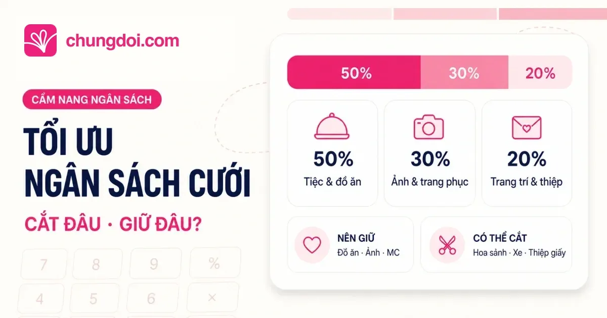 Tối ưu ngân sách cưới: cắt đâu, giữ đâu