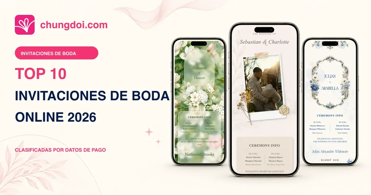 10 mejores invitaciones de boda online 2026