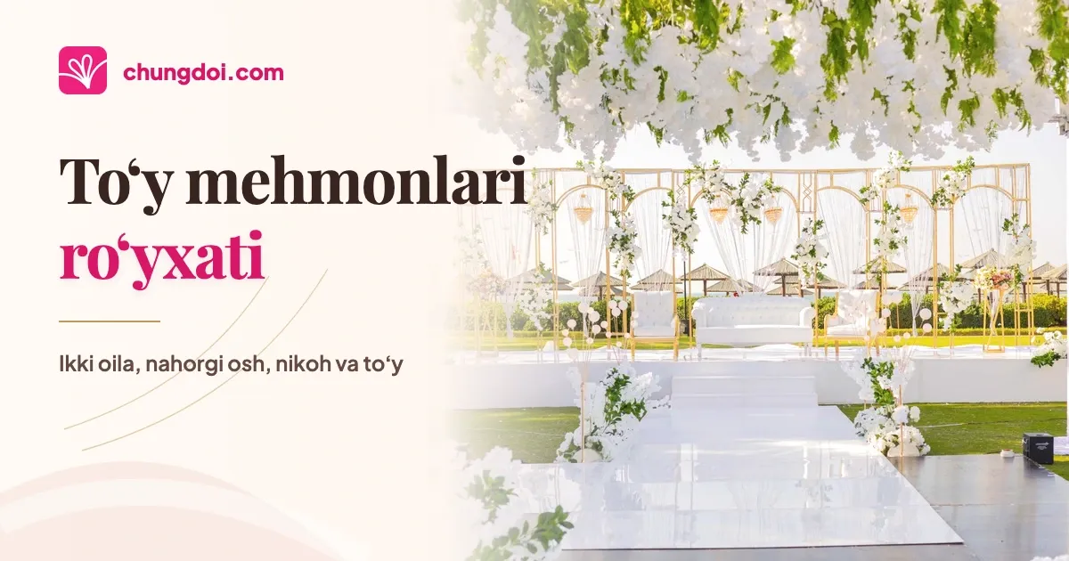 Toʻy mehmonlari roʻyxatini qanday tuzish kerak