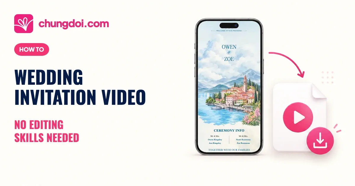 Make a wedding invitation video without editing