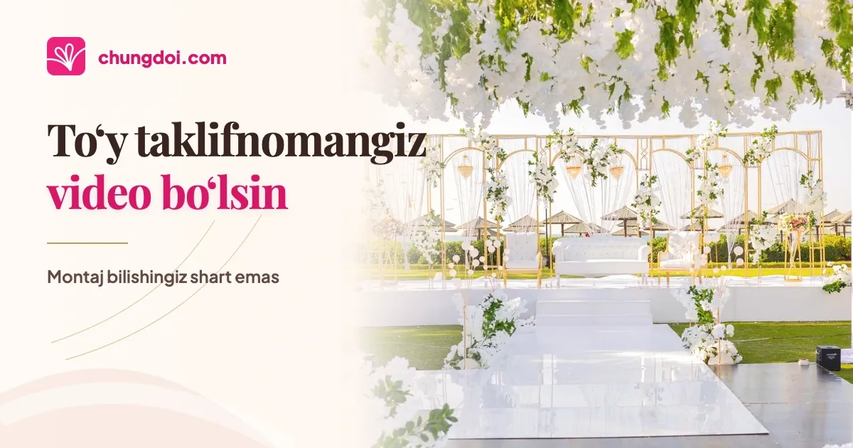 Montajsiz toʻy taklifnomasi videosini yarating